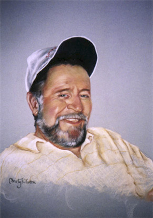 Lamar; A pastel on Canson paper 18 x 24 inches. Private Collection. A posthumous portrait using photographs to capture the personality and essence of the subject