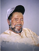 Lamar; A pastel on Canson paper 18 x 24 inches. Private Collection. A posthumous portrait using photographs to capture the personality and essence of the subject.